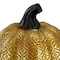 Northlight; Orange & Gold Diamond Patterned Halloween Pumpkin Tabletop Decoration; Category:Decor Pumpkins; Image:4